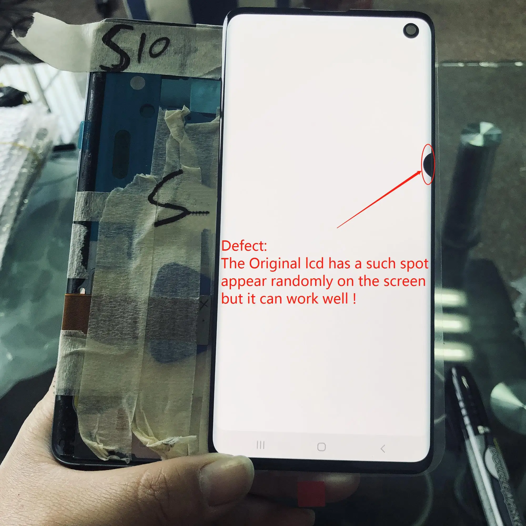 ORIGINAL SUPER AMOLED LCD For SAMSUNG Galaxy S10 SM-G973F G973 LCD Display Touch Screen Digitizer Assembly with Black spot Parts
ORIGINAL SUPER AMOLED LCD For SAMSUNG Galaxy S10 SM-G973F G973 LCD Display Touch Screen Digitizer Assembly with Black spot Parts