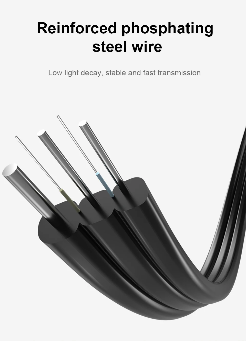 ONTi SC UPC to SC UPC Fiber Optic Drop Cable Single Mode Simplex 2.0mm Outdoor Fiber Optic Patch Cord Optical Patch Cable