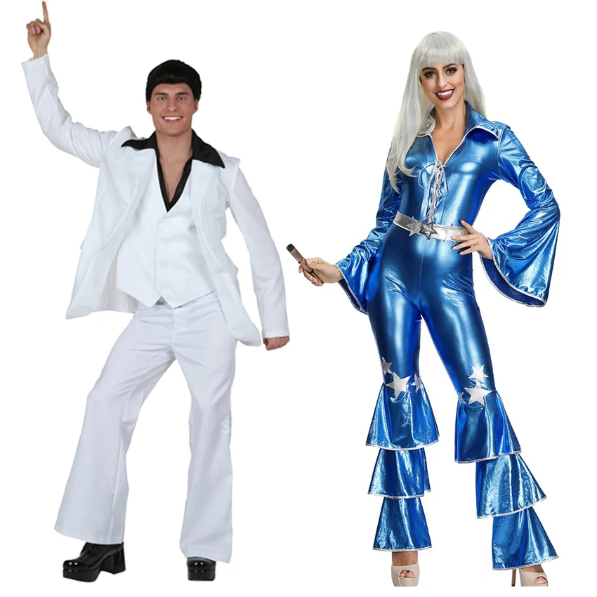 1970s Hippie Dancing Costumes for Women Sexy Bodycon DJ Jumpsuit Man Blazer Suit Singer Disco Clothing Stage Performance Set
1970s Hippie Dancing Costumes for Women Sexy Bodycon DJ Jumpsuit Man Blazer Suit Singer Disco Clothing Stage Performance Set