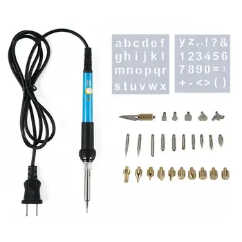 28pcs 60W Wood Burning Pen Soldering Iron Kit Artisit Wood Engraving Pyrography Kit Quick Heat Soldering Iron Brass Tips US Plug
28pcs 60W Wood Burning Pen Soldering Iron Kit Artisit Wood Engraving Pyrography Kit Quick Heat Soldering Iron Brass Tips US Plug