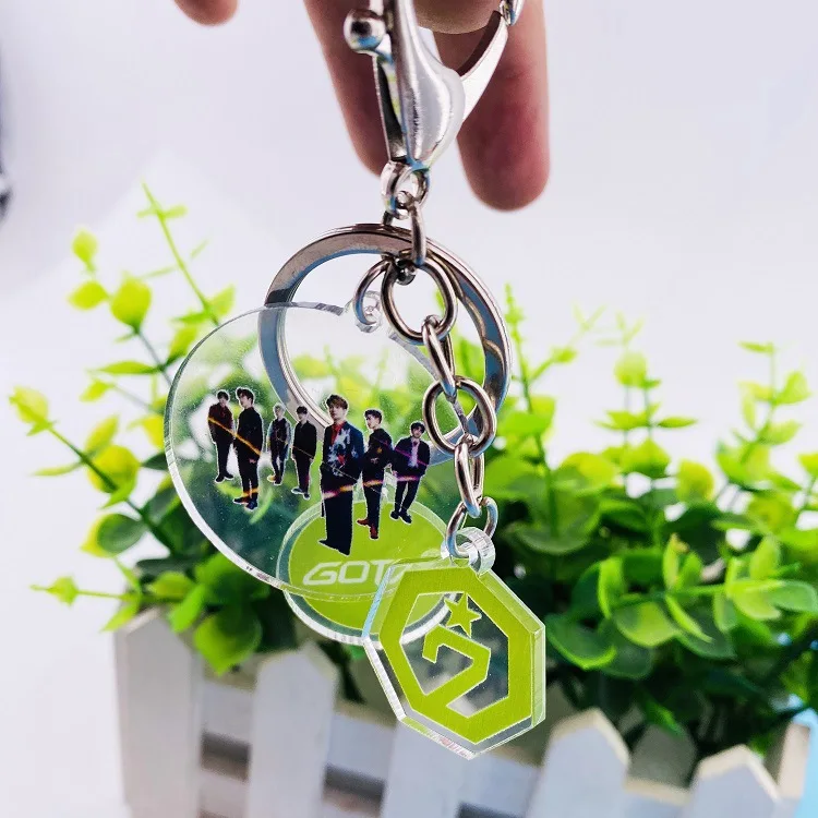 Kpop GOT7 брелок для ключей кольцо креативный кулон Джексон Марк окружающий концерт.