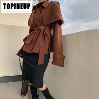 Spring Thin Windbreaker Solid color Waist was Thin Adjustable Belt Fashion Wild Loose short coat
Spring Thin Windbreaker Solid color Waist was Thin Adjustable Belt Fashion Wild Loose short coat