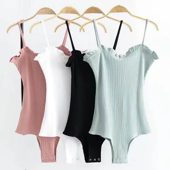 2018 summer new European and American style retro Slim thread cotton jumpsuit female summer small sling bottoming Bodysuits
2018 summer new European and American style retro Slim thread cotton jumpsuit female summer small sling bottoming Bodysuits