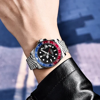 PAGANI DESIGN Automatic Mechanical Watch Men Top Brand Luxury GMT Wristwatches 100M Waterproof Sports Watches Relogio Masculino
PAGANI DESIGN Automatic Mechanical Watch Men Top Brand Luxury GMT Wristwatches 100M Waterproof Sports Watches Relogio Masculino