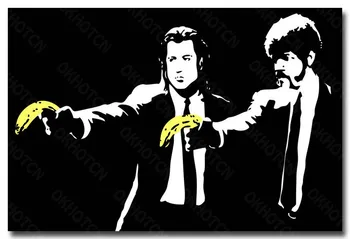 

Pulp Fiction Bananas Funny Movie Canvas Poster Black And White Art Decorative Painting And Picture Living Room Home Decoration