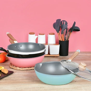 24cm 28cm Nonstick Deep Frying Pan With Glass Lid PFOA Free Kitchen Cookware Gas Stove Cooker Induction Cooker General Usage Pan
24cm 28cm Nonstick Deep Frying Pan With Glass Lid PFOA Free Kitchen Cookware Gas Stove Cooker Induction Cooker General Usage Pan