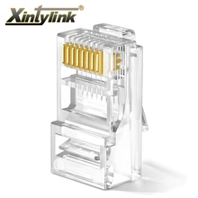 Xintylink rj45 разъем rj 45 cat6 ethernet кабель штекер cat 6 lan сетевой конector male utp