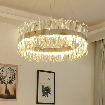 FKL Modern Round Crystal Chandelier For Dining Room Rectangle Design Kitchen Island Lighting Fixtures Chrome LED Cristal Lustre
FKL Modern Round Crystal Chandelier For Dining Room Rectangle Design Kitchen Island Lighting Fixtures Chrome LED Cristal Lustre