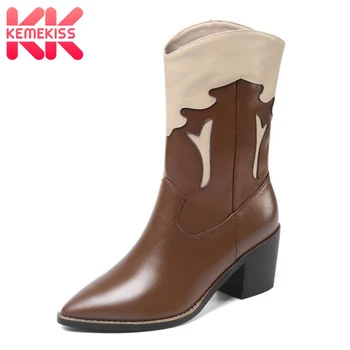 KemeKiss Women Square Heels Mid Calf Boots Winter Warm Genuine Leather Shoes Women Office Pointed Toe Short Boots Size 34-40
KemeKiss Women Square Heels Mid Calf Boots Winter Warm Genuine Leather Shoes Women Office Pointed Toe Short Boots Size 34-40