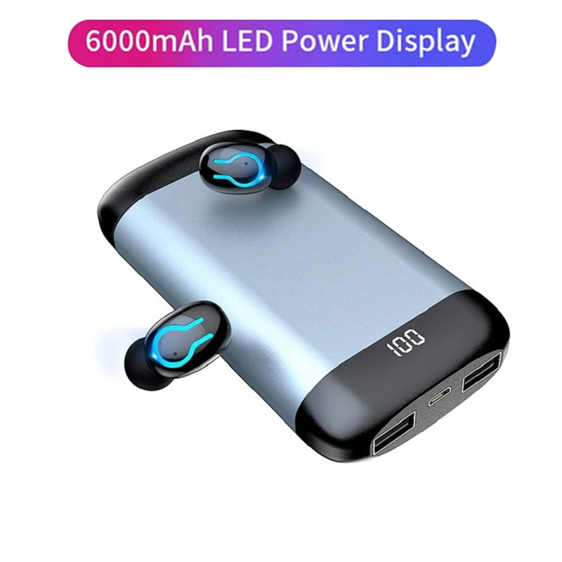 Q66 Wireless V5.0 Bluetooth Earphone HD Stereo Headphone Sports Waterproof Headset With Dual Mic and 6000mAh Battery Charge Case
Q66 Wireless V5.0 Bluetooth Earphone HD Stereo Headphone Sports Waterproof Headset With Dual Mic and 6000mAh Battery Charge Case