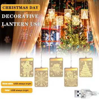 Santa Claus Christmas Tree/Snowflake/Snowman 3D Acrylic LED String Lights Garland Decorative Fairy Lights Christmas Deocr
Santa Claus Christmas Tree/Snowflake/Snowman 3D Acrylic LED String Lights Garland Decorative Fairy Lights Christmas Deocr