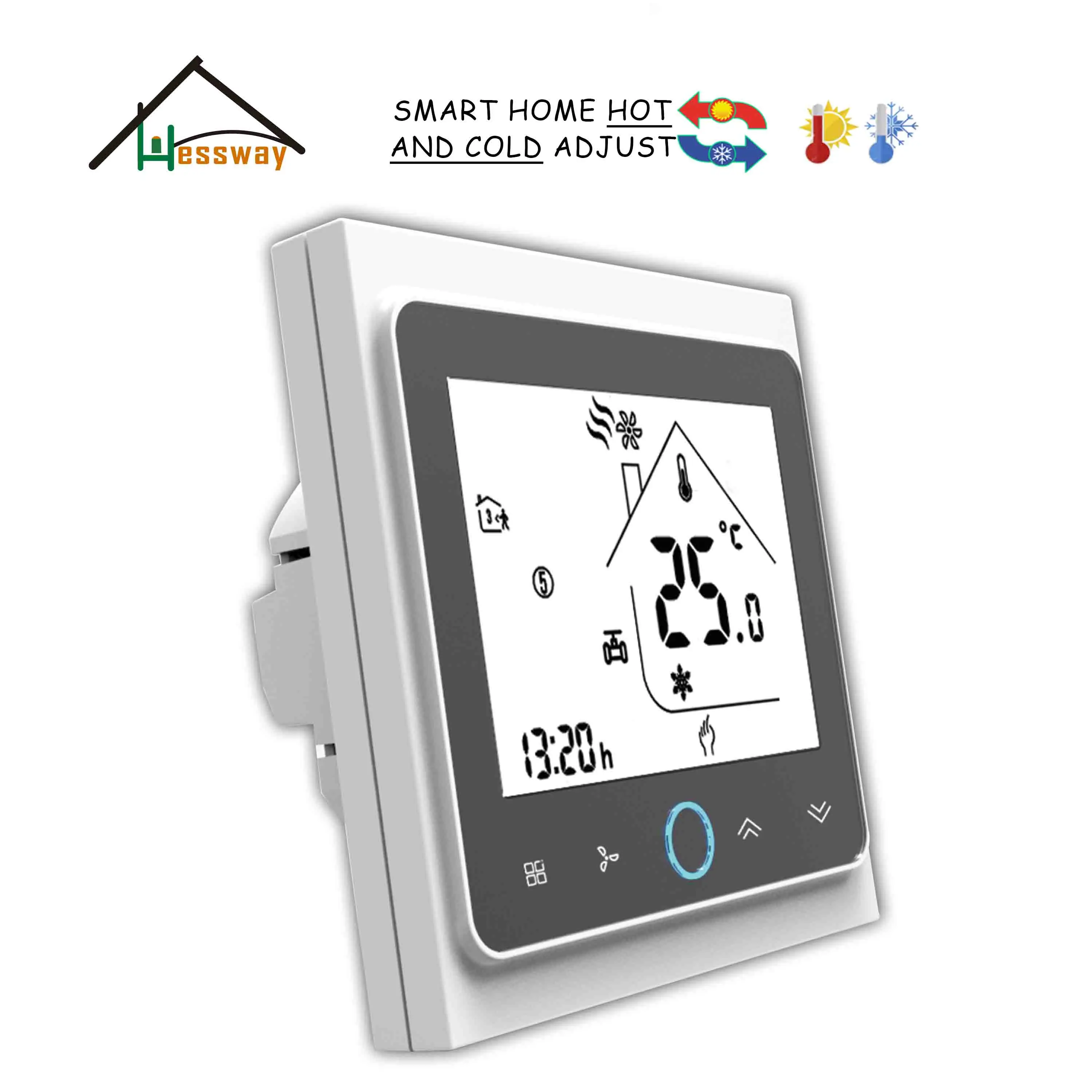 HESSWAY cooling heating digital programmable room thermostat with valve fan control
HESSWAY cooling heating digital programmable room thermostat with valve fan control