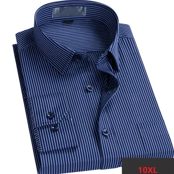 men striped cotton shirt large size long sleeve loose england style shirt 5XL 8XL 9XL pocket shirt oversize 54 56 58 130KG 150KG 
men striped cotton shirt large size long sleeve loose england style shirt 5XL 8XL 9XL pocket shirt oversize 54 56 58 130KG 150KG