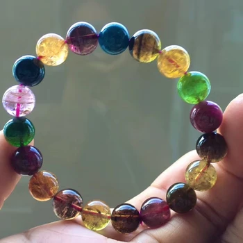 Certificate Natural Colorful Tourmaline Quartz Women Bracelet 10.5mm Clear Round Beads Men Fashion Best Stone AAAAA
Certificate Natural Colorful Tourmaline Quartz Women Bracelet 10.5mm Clear Round Beads Men Fashion Best Stone AAAAA