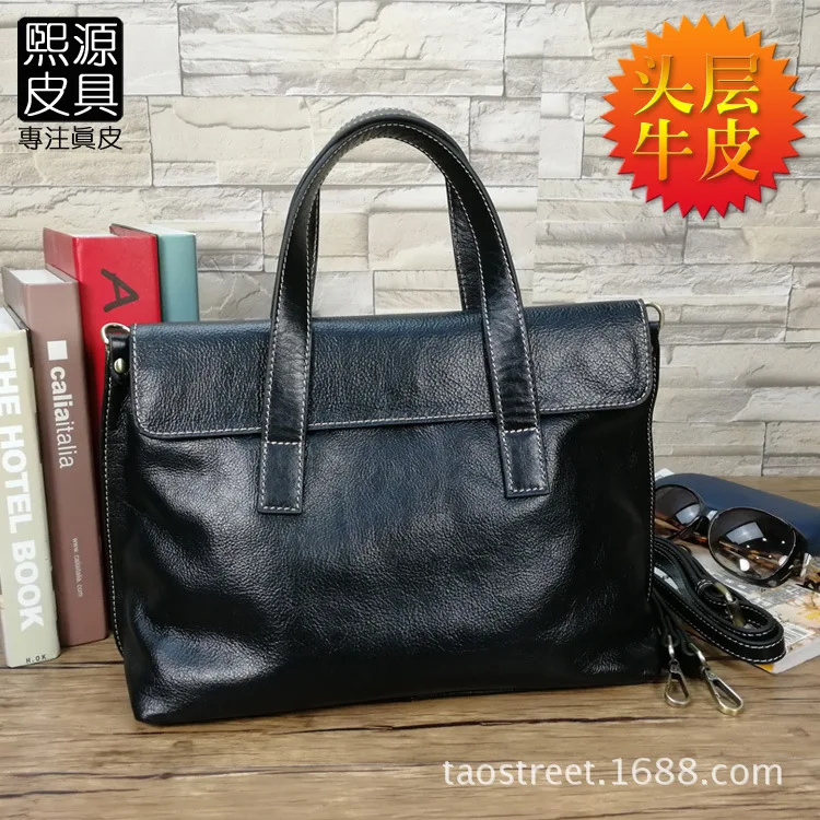 2018 Europe And America New Style Women's Leather Bags First Layer Cowhide Leather Single-shoulder Bag Handbag Business Women's