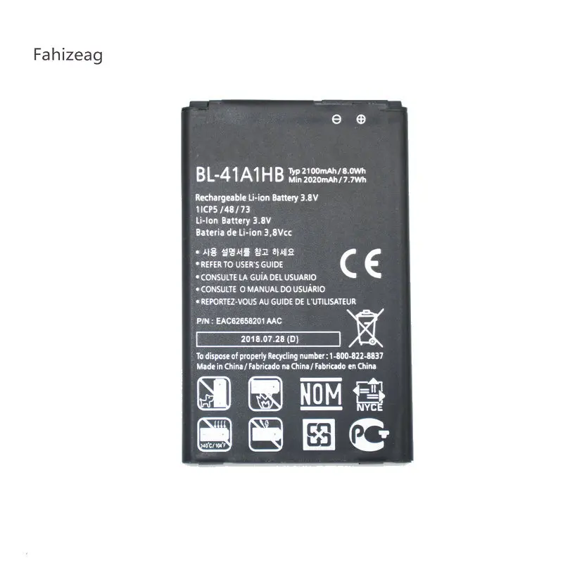 Fahizeag 2100mAh LG BL-41A1HB battey for LG X Style Tribute HD Boost Mobile X Style LS676 L56VL mobile phone
Fahizeag 2100mAh LG BL-41A1HB battey for LG X Style Tribute HD Boost Mobile X Style LS676 L56VL mobile phone