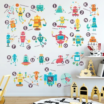 Removable Wall Sticker 79*73CM Robot Cartoon English Alphabet Nursery Kid Room Baby Learning Early Education Stickers Wall Decor
Removable Wall Sticker 79*73CM Robot Cartoon English Alphabet Nursery Kid Room Baby Learning Early Education Stickers Wall Decor