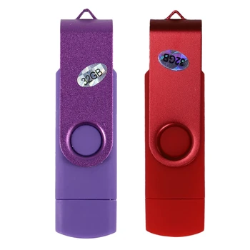 2pcs USB Mini Memory Stick 32GB USB 2.0 Memory Flash Drive OTG for Handy PC - Purple & Red
2pcs USB Mini Memory Stick 32GB USB 2.0 Memory Flash Drive OTG for Handy PC - Purple & Red