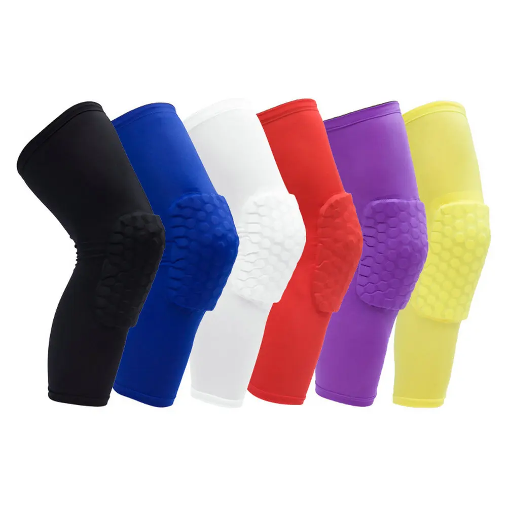 1 PC Sport Safety Knee Pads Anti-collision Honeycomb Brace Long Short Volleyball Basketball Kneepad Protective Gear (6)