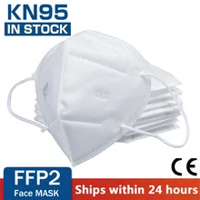Snelle Levering KN95 Herbruikbare Gezichtsmasker Met Filter 5 Lagen Stofmasker FFP2 Maskers Voor Virus Bescherming Masker Mond Cover(China)