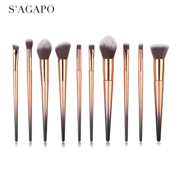 10pcs Gradient Rose gold Makeup Brushes set Blush Eyeshadow Eyebrow Concealer Powder Foundation Professional Makeup Brush tools
10pcs Gradient Rose gold Makeup Brushes set Blush Eyeshadow Eyebrow Concealer Powder Foundation Professional Makeup Brush tools