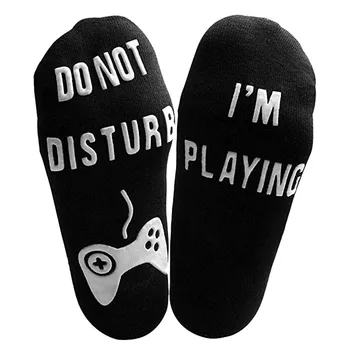 

Men Unisex 'Do Not Disturb' Great Gamer Gift Women Ankle Socks Letter Print Funny Ankle Socks Cute Cartoon Short Sox calcetines