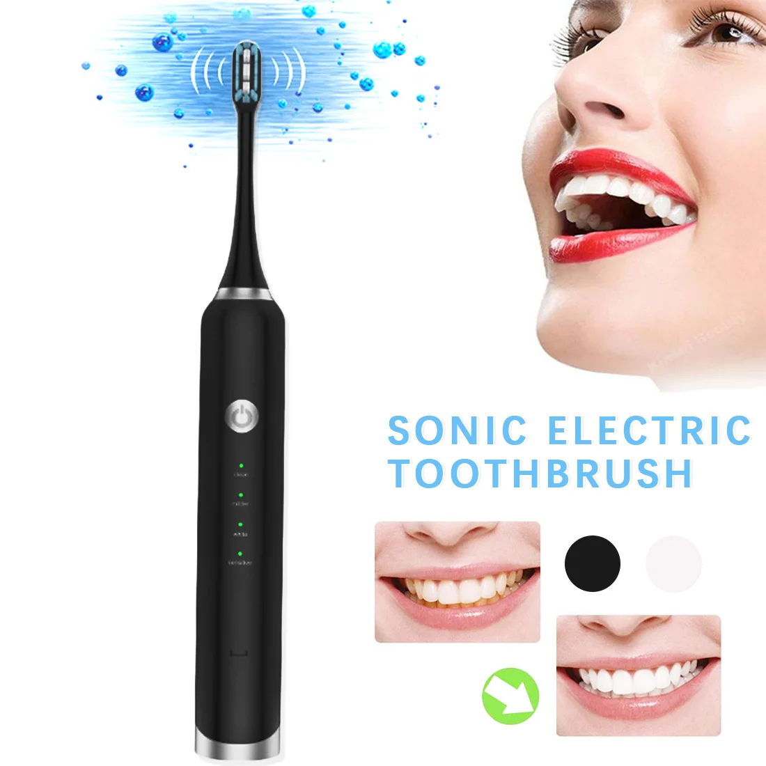4 Clean Modes Electric Toothbrush Waterproof Soft Bristles High Sonic Vibration Rechargable Toothbrush with 2 Brush Head
4 Clean Modes Electric Toothbrush Waterproof Soft Bristles High Sonic Vibration Rechargable Toothbrush with 2 Brush Head