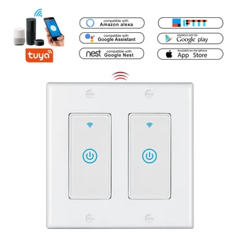 Glass Panel Smart 2 Gang Light Switch Compatible with Alexa Google Assistant Requires Neutral Wire Remote Control
Glass Panel Smart 2 Gang Light Switch Compatible with Alexa Google Assistant Requires Neutral Wire Remote Control