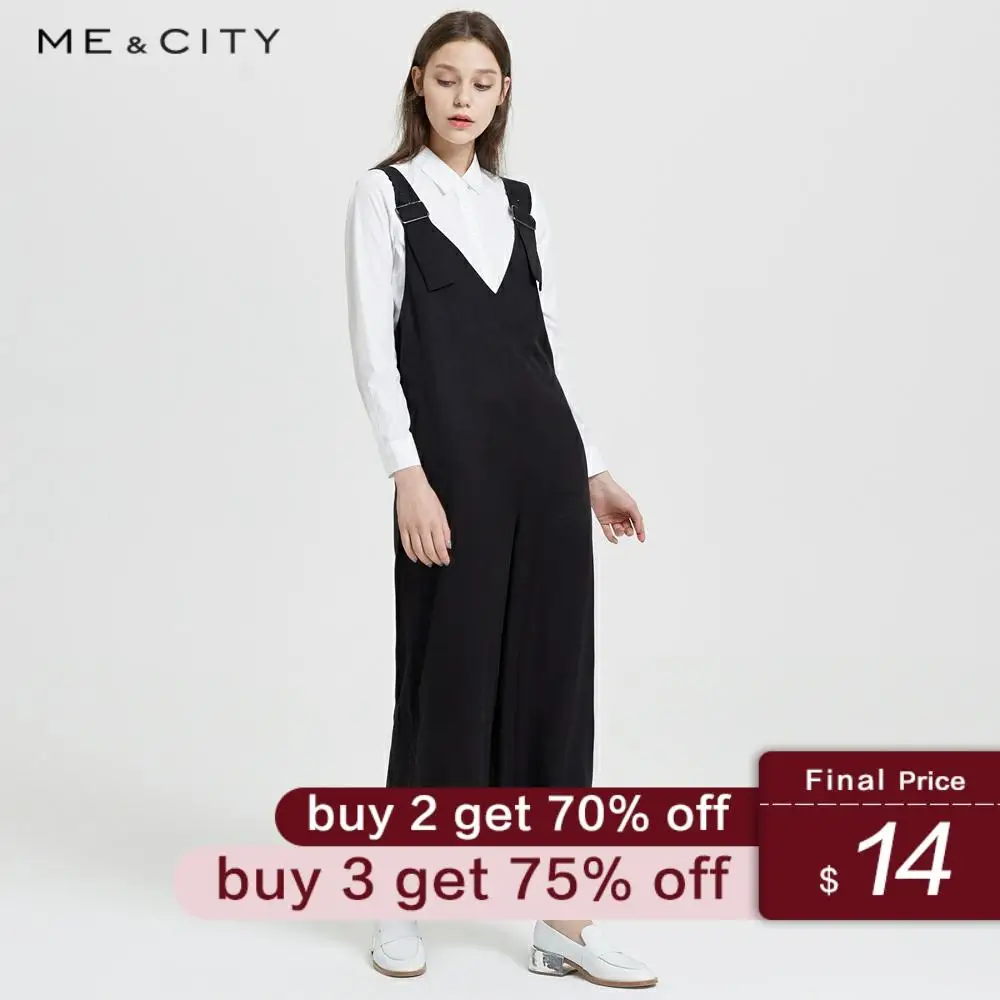 Me&City Women's Jumpsuit Ladies Sleeveless Off Shoulder Loose Jumpsuit Female Patchwork Wide Leg Romper Autumn for Office Lady
Me&City Women's Jumpsuit Ladies Sleeveless Off Shoulder Loose Jumpsuit Female Patchwork Wide Leg Romper Autumn for Office Lady