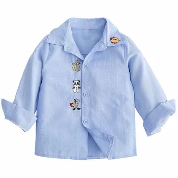Baby Boys Shirts Long Sleeve Boy's Shirts Embroidery Casual Turn-down Collar Children Kids Clothes Boy Fashion Cartoon Shirt
Baby Boys Shirts Long Sleeve Boy's Shirts Embroidery Casual Turn-down Collar Children Kids Clothes Boy Fashion Cartoon Shirt