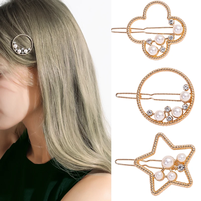 

Horquillas redondas de diamante de imitación de cinco estrellas para chicas de moda pinzas de pelo en flor de ciruela para accesorios para el pelo de mujer pasadores con brillo