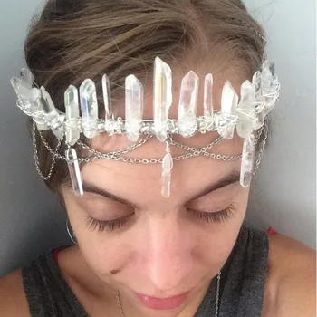 Witch handmade natural crystal crown headband strap chain bride party mysterious wedding bridesmaid jewelry stone accessories
Witch handmade natural crystal crown headband strap chain bride party mysterious wedding bridesmaid jewelry stone accessories