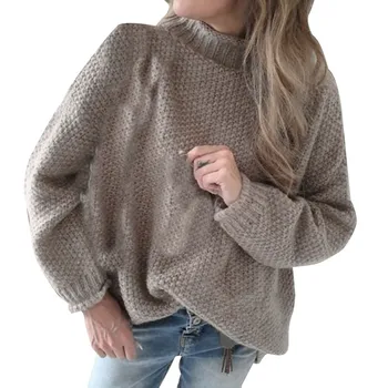 Solid Loose Sweater Women Casual Turtleneck Leopard Print Pullover long Sleeve Loose Elasticity Knitted Sweater Femme Tops
Solid Loose Sweater Women Casual Turtleneck Leopard Print Pullover long Sleeve Loose Elasticity Knitted Sweater Femme Tops