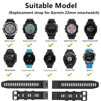 Replacement Watch Strap Quick Release 22MM Wristband Bracelet Band for Garmin Approach s62/Fenix 6 GPS Watch Repair Part
Replacement Watch Strap Quick Release 22MM Wristband Bracelet Band for Garmin Approach s62/Fenix 6 GPS Watch Repair Part