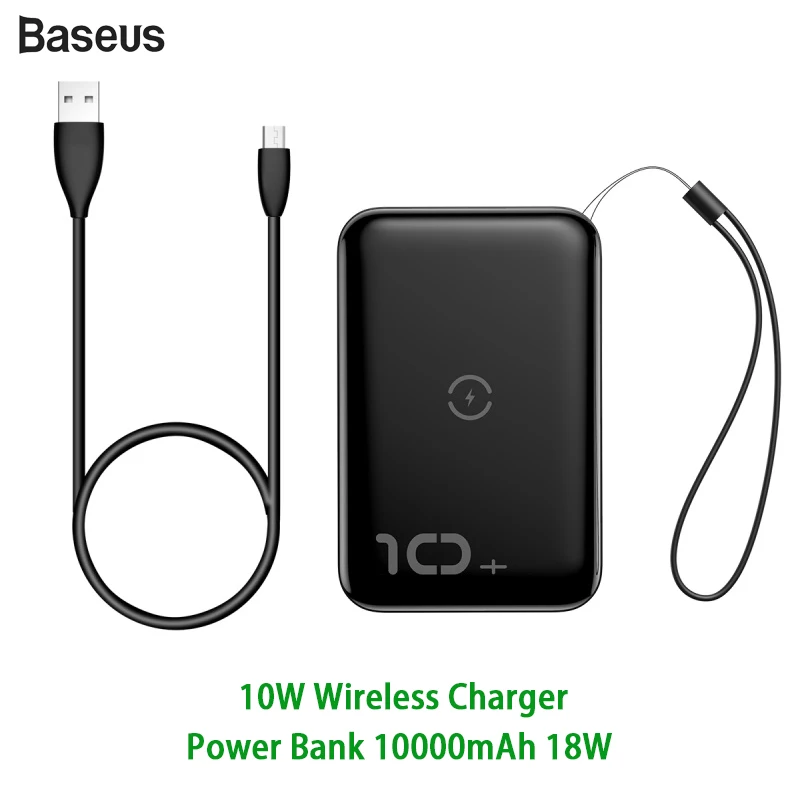 Baseus 10000mAh Power Bank Qi Wireless Charger Portable External Battery PD Fast Charging Portable Powerbank Charger For Phone
Baseus 10000mAh Power Bank Qi Wireless Charger Portable External Battery PD Fast Charging Portable Powerbank Charger For Phone