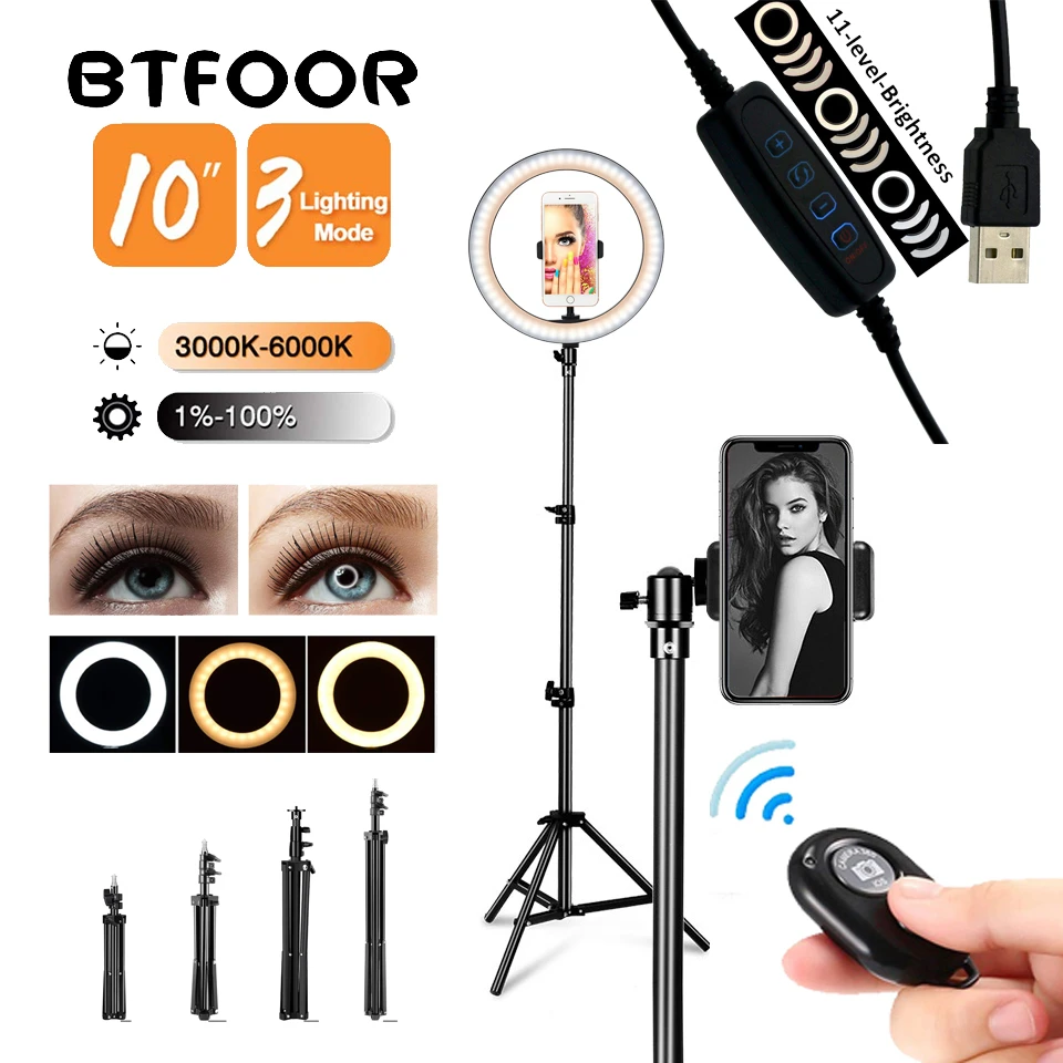 Youtobe Selfie Fill Ring light Lamp With Bluetooth Remote Control Holder For Phone Lighting Portable Stand Tripod Phone Camera
Youtobe Selfie Fill Ring light Lamp With Bluetooth Remote Control Holder For Phone Lighting Portable Stand Tripod Phone Camera