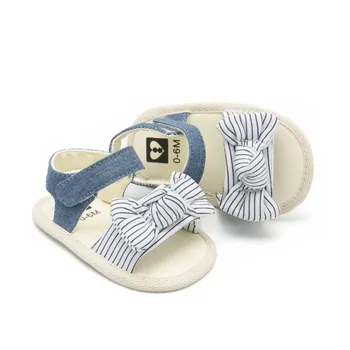 0-12M New Baby Girl Anti-slip Shoes Children's Stripe Bow Princess Sandals Toddler Girls Soft First Walkers
0-12M New Baby Girl Anti-slip Shoes Children's Stripe Bow Princess Sandals Toddler Girls Soft First Walkers