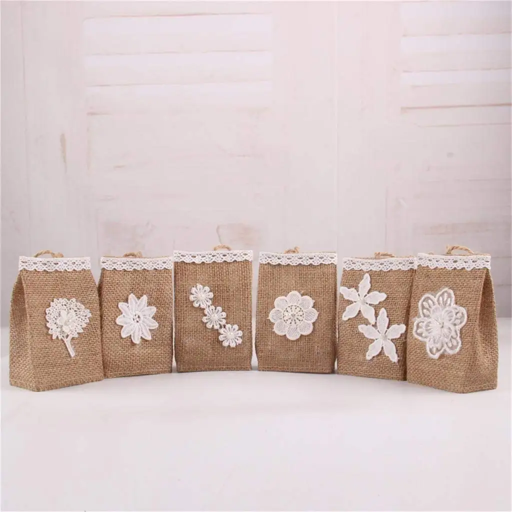 candy bags burlap gift baskets with handle wedding favors,8 x 5