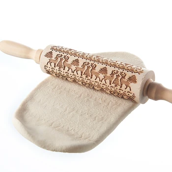 Christmas Embossing Rolling Pin Baking Cookies Noodle Biscuit Fondant Cake Dough Engraved Roller Reindeer Snowflake
Christmas Embossing Rolling Pin Baking Cookies Noodle Biscuit Fondant Cake Dough Engraved Roller Reindeer Snowflake