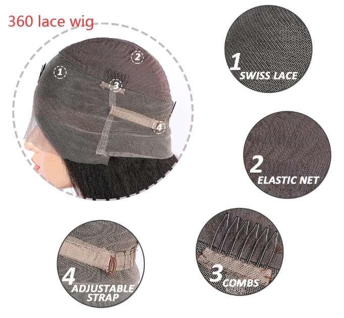 360 Lace Frontal Wigs Brazilian Body Wave Human Hair Wigs For Black Women Pre Plucked Hairline Soft Hair