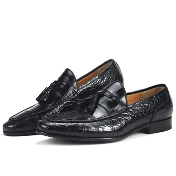 2020 SIPRIKS Mens Crocodile Skin Shoes With Tassels Boss Dress Fltas Boss Male Business Slip On Formal Wedding Goodyear Loafers 
2020 SIPRIKS Mens Crocodile Skin Shoes With Tassels Boss Dress Fltas Boss Male Business Slip On Formal Wedding Goodyear Loafers