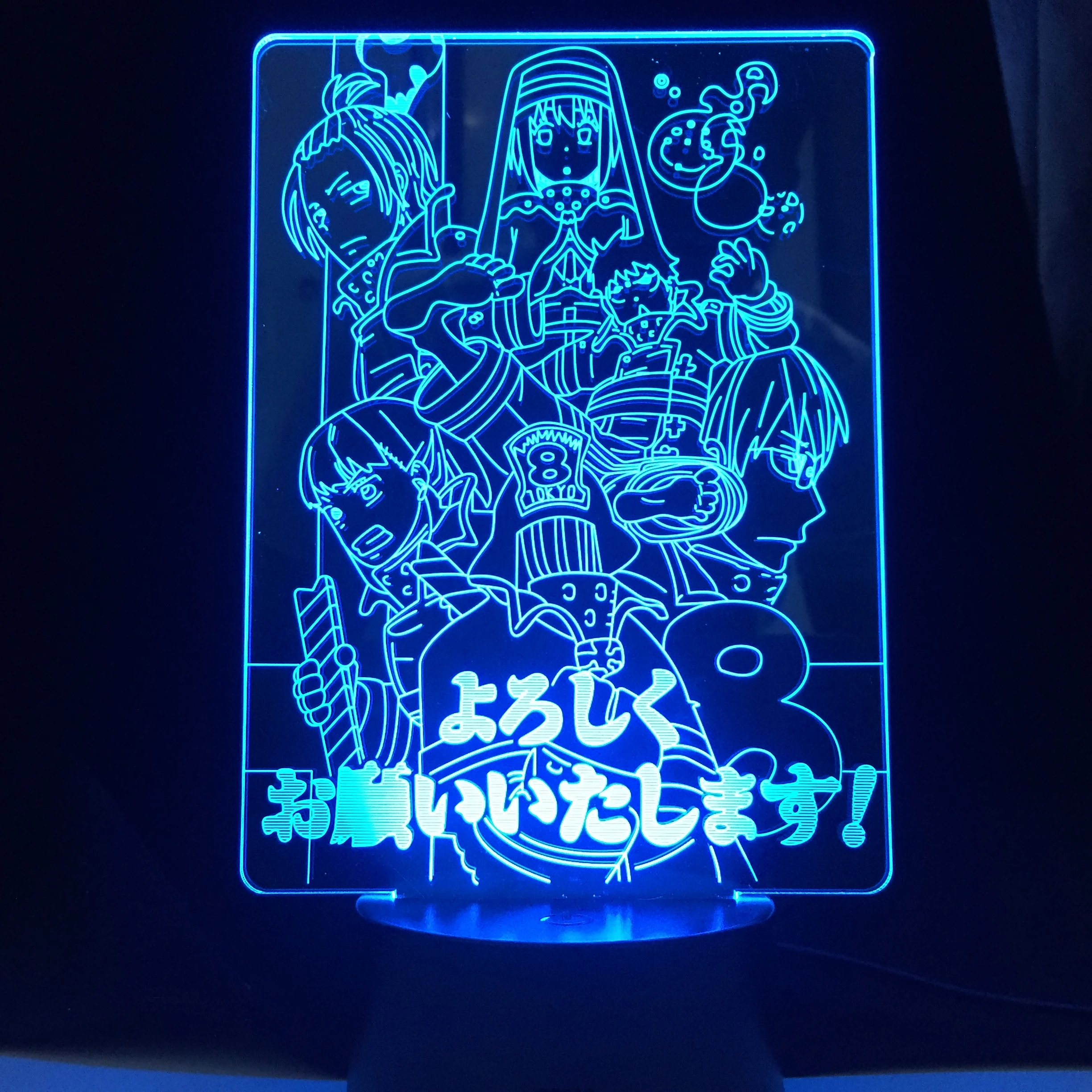 

Joker Anime Lamp Fire Force Design Japanese Cartoon Lamp for Home Decor Birthday Gift Manga LED Night Lamp 3d Light Dropshipping