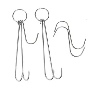 5 Pcs Stainless Steel S Shaped Hooks & Double Hooks for Bacon Hams Meat Processing Butcher Hook Hanging Drying BBQ Grill Cooking
5 Pcs Stainless Steel S Shaped Hooks & Double Hooks for Bacon Hams Meat Processing Butcher Hook Hanging Drying BBQ Grill Cooking