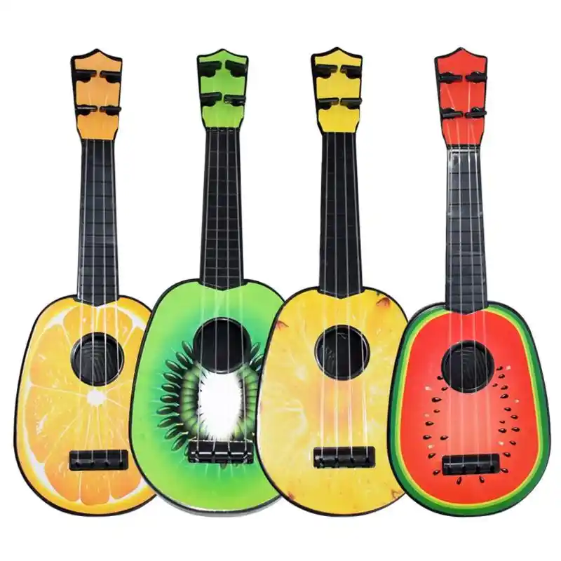 かわいいフルーツスタイル4弦ギターウクレレ楽器子供クリスマスギフト教育玩具 Gooum