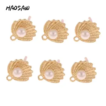 HAOSAW 21*23MM 6Pcs/Lot Shell With Large Pearl Stud Earring/Imitation Pearl Accessories Parts/Jewelry Findings/Handmade Jewelry
HAOSAW 21*23MM 6Pcs/Lot Shell With Large Pearl Stud Earring/Imitation Pearl Accessories Parts/Jewelry Findings/Handmade Jewelry