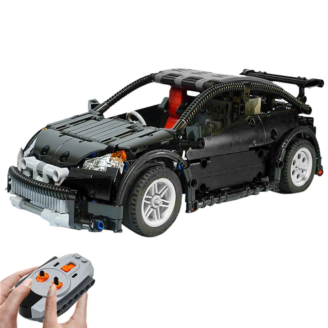 592Pcs MOC Modern Technic Building Block Vehicle Simulation 4CH Lithium Battery RC Sports Car Assembly Vehicle Toy-Version Black
592Pcs MOC Modern Technic Building Block Vehicle Simulation 4CH Lithium Battery RC Sports Car Assembly Vehicle Toy-Version Black