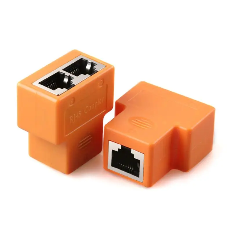 1Set Network Ethernet Head Lan Cable Female Joiner Coupler RJ45 Extender Plug Connector Splitter Adapter | Компьютеры и офис