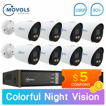 Movols 2MP AI Colorful Night Vision CCTV Kit H.265+ Waterproof Video Surveillance System 8CH DVR 8PCS/4PCS Security Camera Set
Movols 2MP AI Colorful Night Vision CCTV Kit H.265+ Waterproof Video Surveillance System 8CH DVR 8PCS/4PCS Security Camera Set