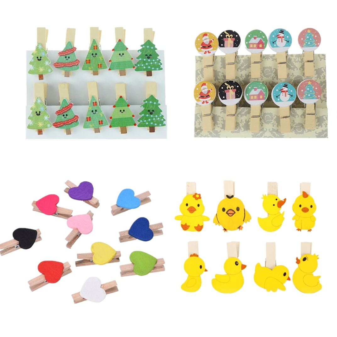 10 pcs/set Cute Cat/duck/tree/heart Wooden Clip Photo Paper Postcard DIY Crafts Christmas Decor Wedding Birthday Party Supplies 
10 pcs/set Cute Cat/duck/tree/heart Wooden Clip Photo Paper Postcard DIY Crafts Christmas Decor Wedding Birthday Party Supplies