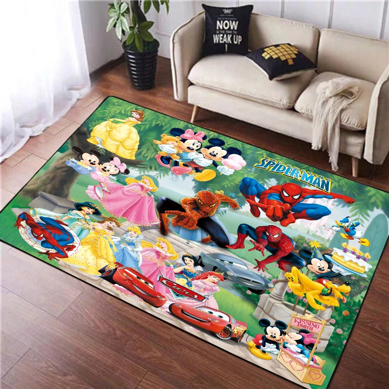 Cartoon McQueen Baby Play Mat 80x160CM Carpet Children's Room Playmat Short Plush Non-slip Bedroom Mat Rugs for Boys Bedroom